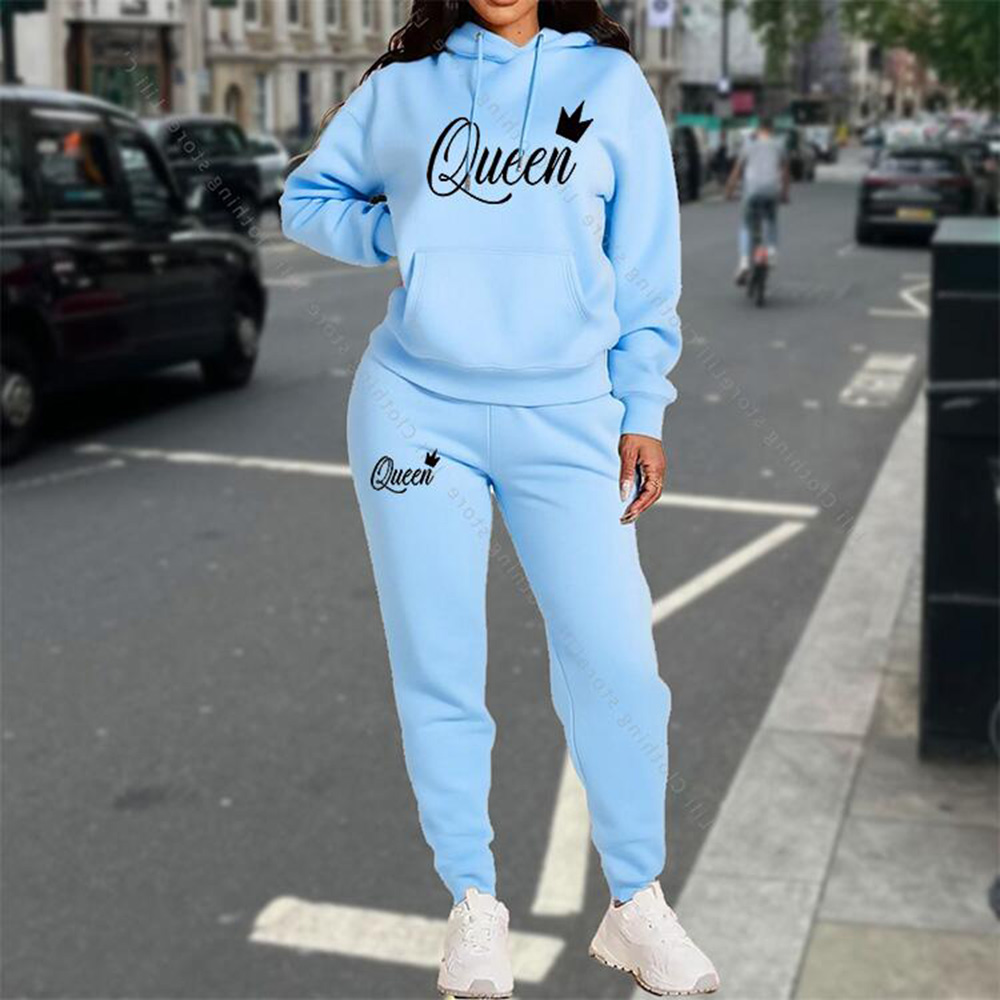 Streetwear Brand Tracksuit - トラックスーツ女性服秋冬パーカーパンツファッション高品質美的高級ブランドストリートパンツセット女性のための