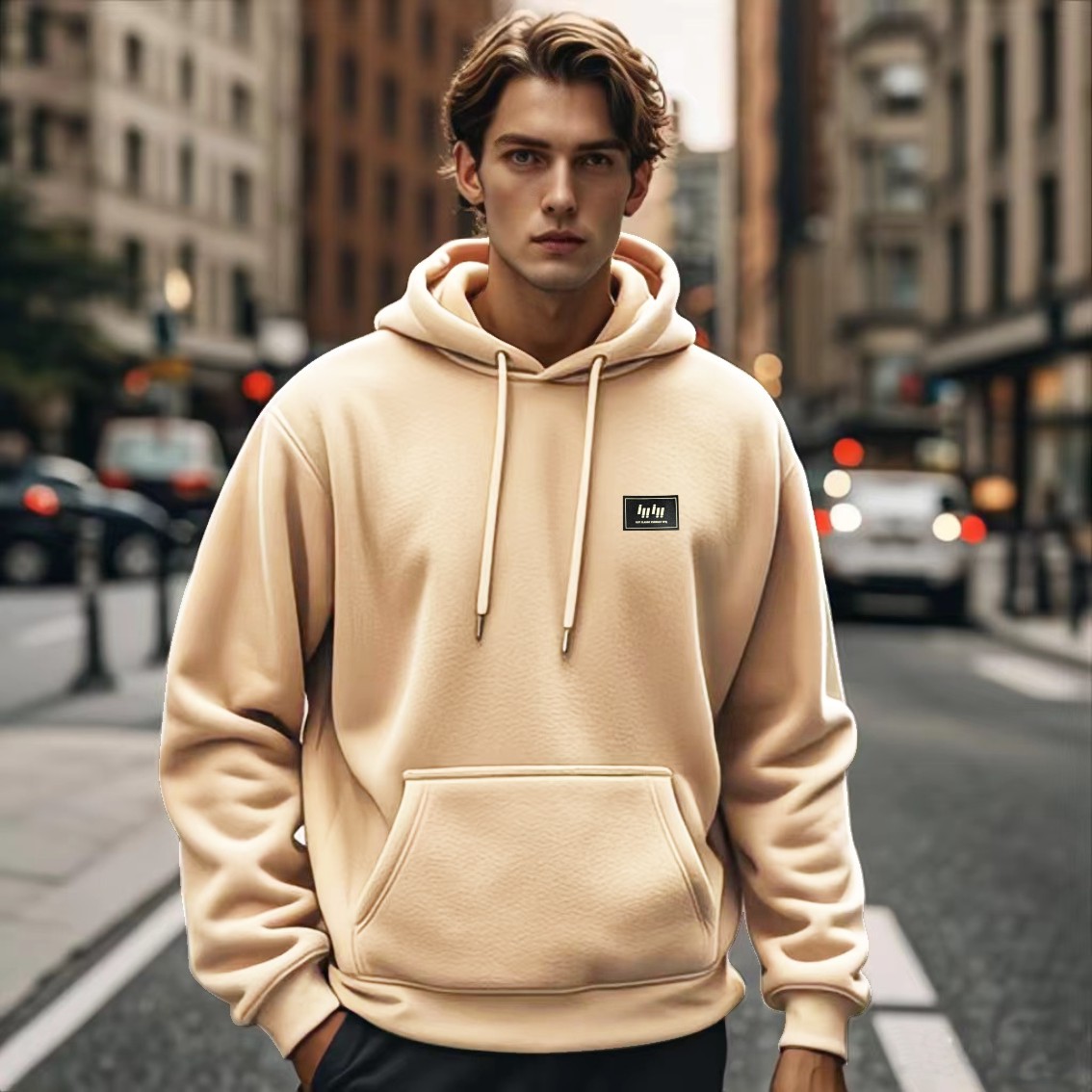 Streetwear Brand Tracksuit - テックウェア秋の新ブランド品質フード付きトラックスーツ男性フリースパーカーファッションメンズストリートウェアポケット黒パーカースウェットオム