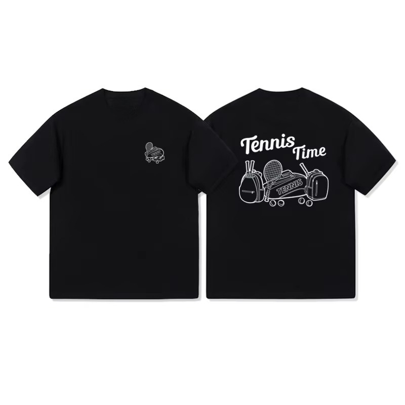Streetwear Brand Backpack - ホットバックパックテニス両面スポーツプレイボールトレンディストリートブランド Tシャツコットングラフィック Tシャツ男性女性夏ストリートウェア