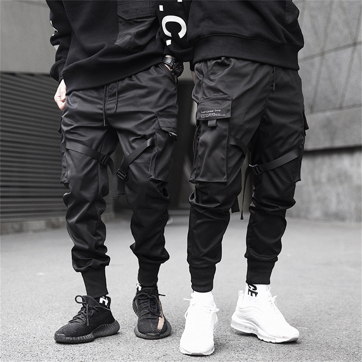 Streetwear Brand Marketing - メンズヒップホップカーゴパンツ,ゆったりとしたトラックスーツ,ゴシックスタイルのストリートウェア,ファッショナブルなトラックスーツ,黒のストリートウェア,夏,用途の広いパンツ,ファッションブランド