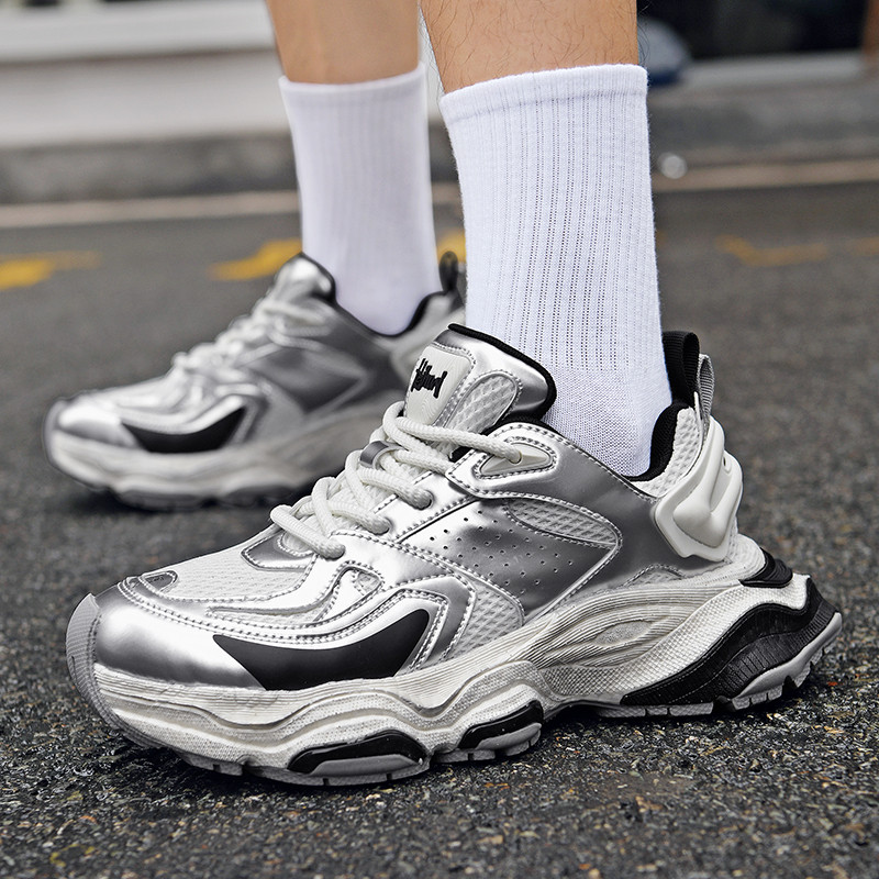 Streetwear Brand Niche - ニッチブランド春の新メッシュ通気性ストリートスポーツスタイルスニーカー男性の Hombre デイリードレススライバー身長増加靴