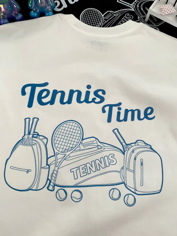 Streetwear Brand Backpack - バックパックテニス両面スポーツプレイボールトレンディストリートブランド Tシャツコットングラフィック Tシャツ男性女性夏ストリートウェア