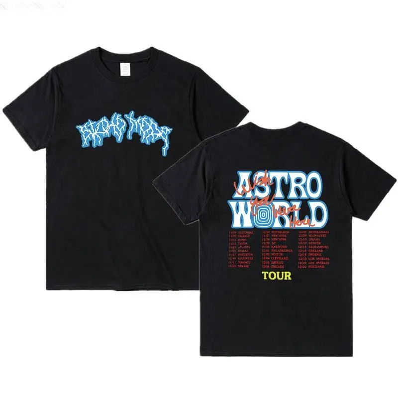 Cactus Jack Tee - 新しい夏のヒップホップ Tシャツ男性女性サボテンジャック Tシャツウィッシュユー・ワード・ヒア・ツアー・レタープリント Tシャツトップスブラウン