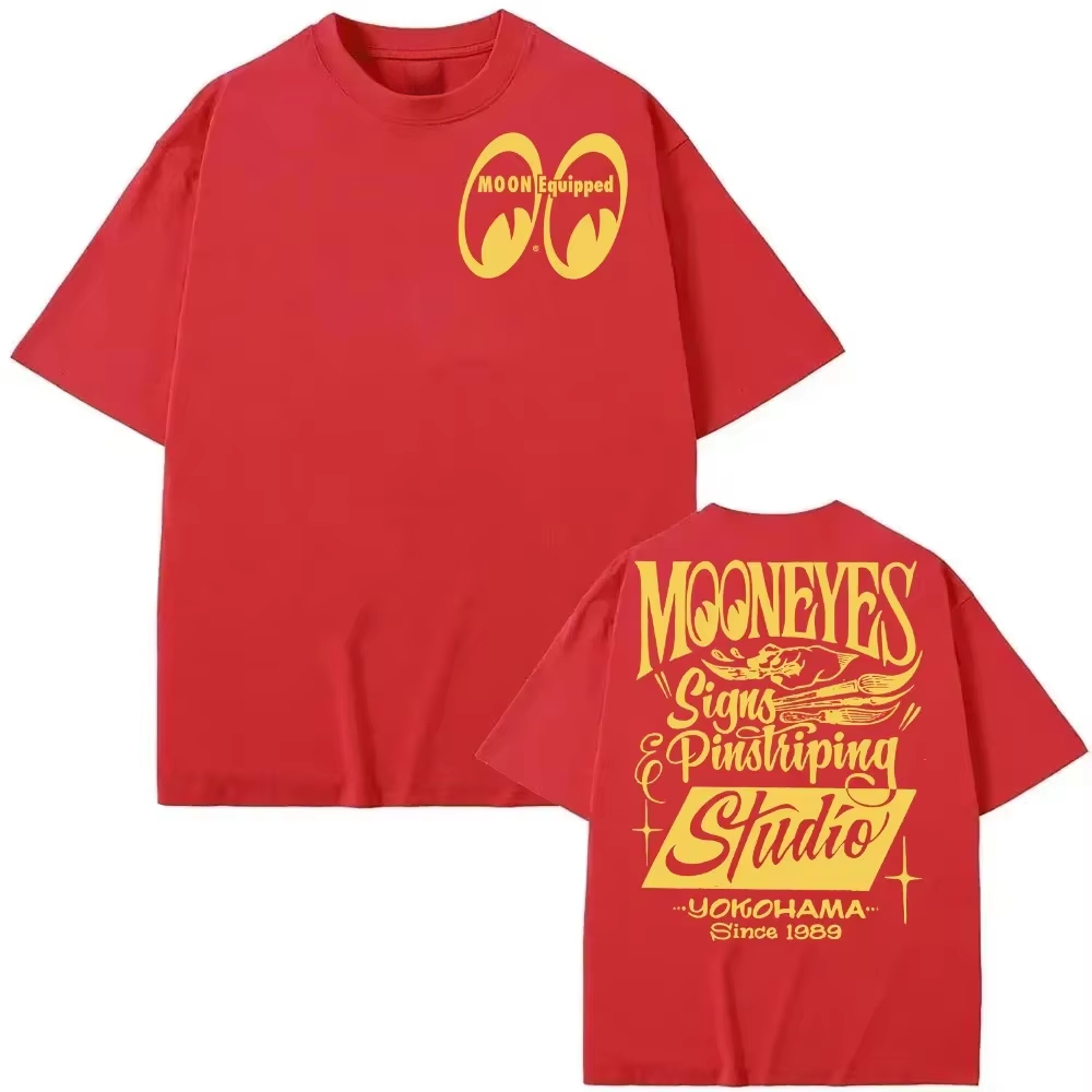 Streetwear Brand Marketing - Moon Eyes 装備済みスピードカーモディフィケーションブランド Tシャツ コットン グラフィック