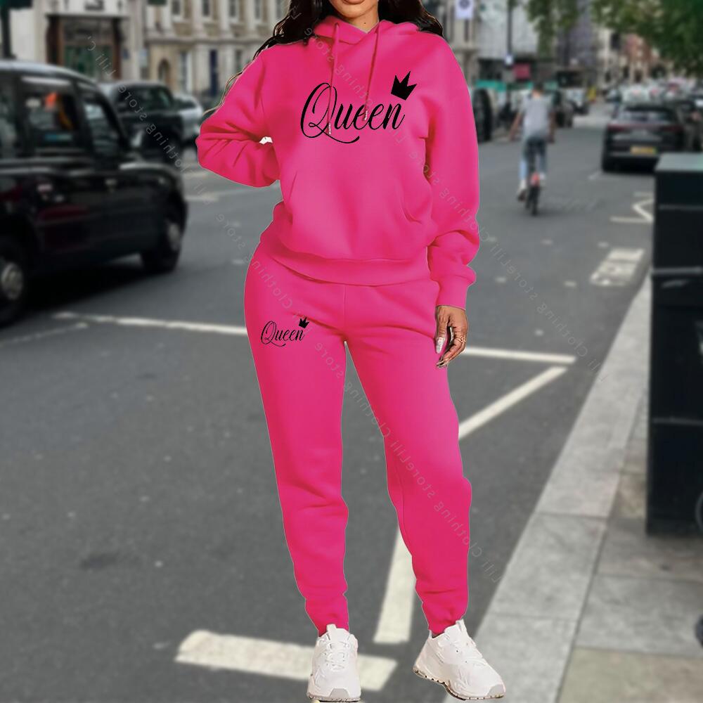 トラックスーツ女性服秋冬パーカーパンツファッション高品質美的 - Streetwear Brand Tracksuit のレビューと価格