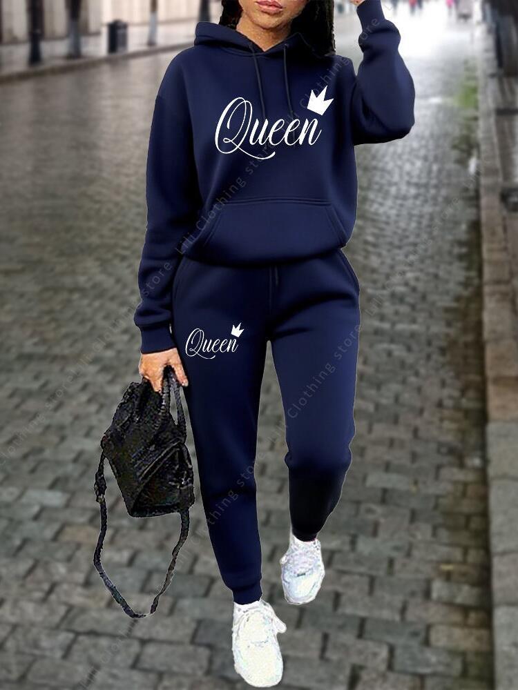 トラックスーツ女性服秋冬パーカーパンツファッション高品質美的 - Streetwear Brand Tracksuit のレビューと価格