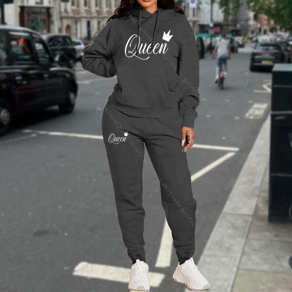 トラックスーツ女性服秋冬パーカーパンツファッション高品質美的 - Streetwear Brand Tracksuit のレビューと価格