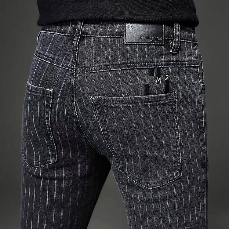 ストライプジーンズ 2025 メンズ トレンドブランド 秋の - Streetwear Brand Jeans のレビューと価格