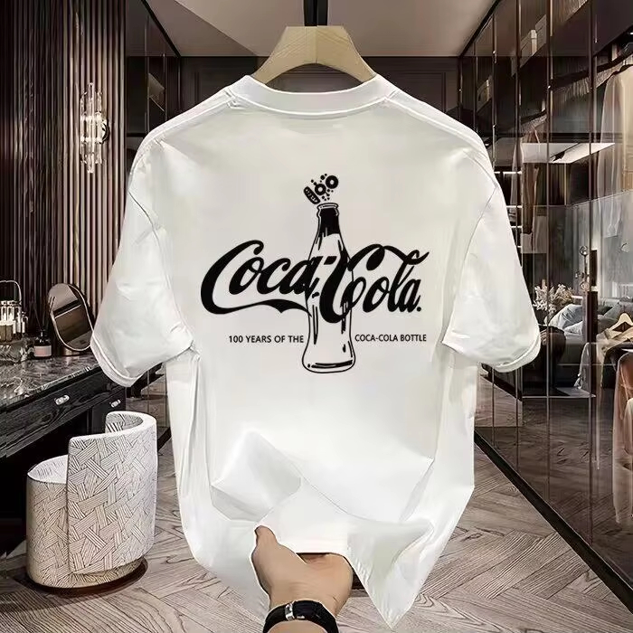 レッドクラシックソーダロゴトレンディストリートブランドTシャ - Streetwear Brand Red Logo のレビューと価格