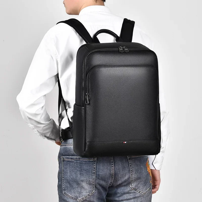 2025 新しい高級ブランド本物の本革メンズバックパック韓国 - Streetwear Brand Backpack のレビューと価格