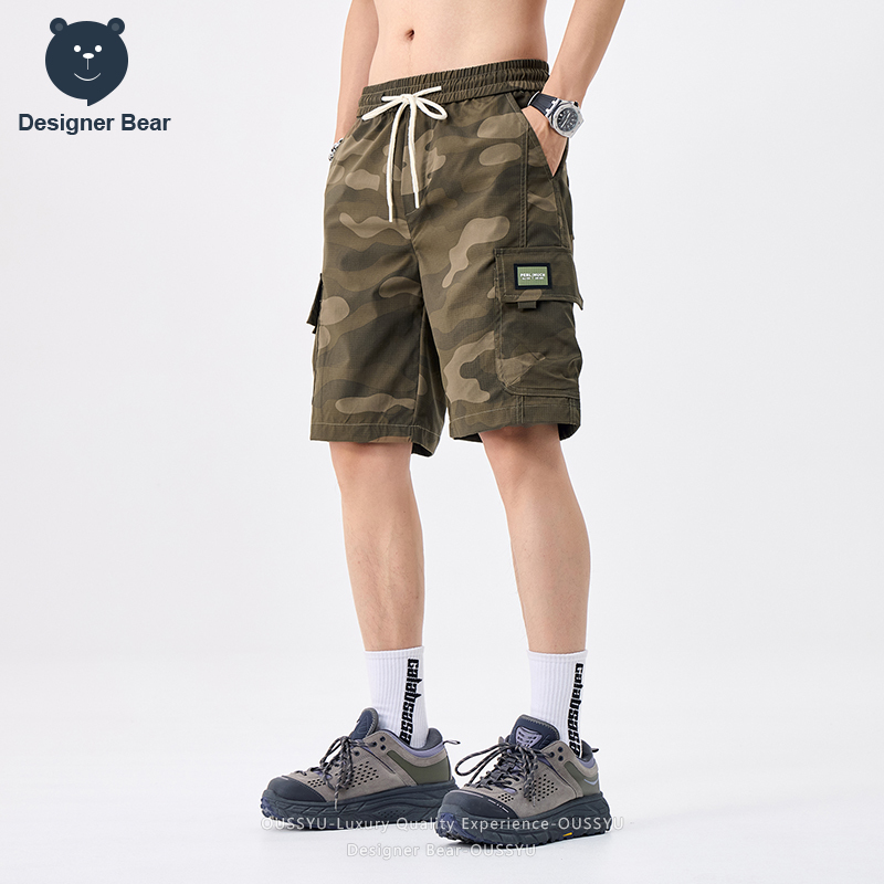 ブランド服夏カーゴ迷彩ショーツ男性マルチポケットだぶだぶの巾 - Streetwear Brands のレビューと価格