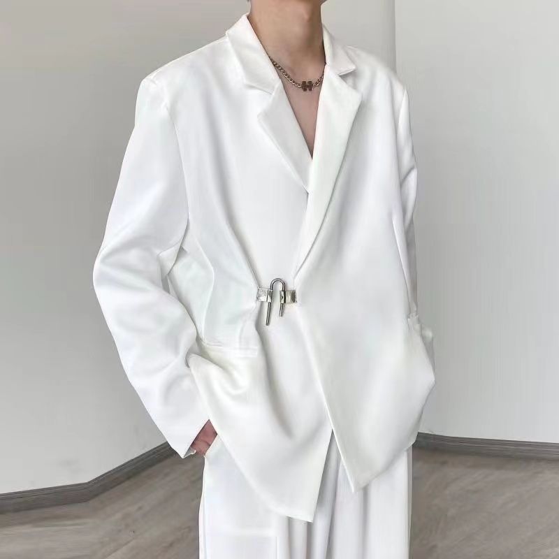 メンズホワイトカジュアルブレザーセット秋デザイナースタイルニ - Streetwear Brand Niche のレビューと価格