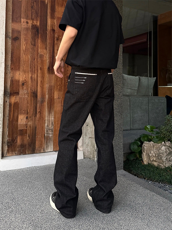 クリーンフィットアメリカンハイストリートスキニーフレアデニム - Streetwear Brand Jeans のレビューと価格