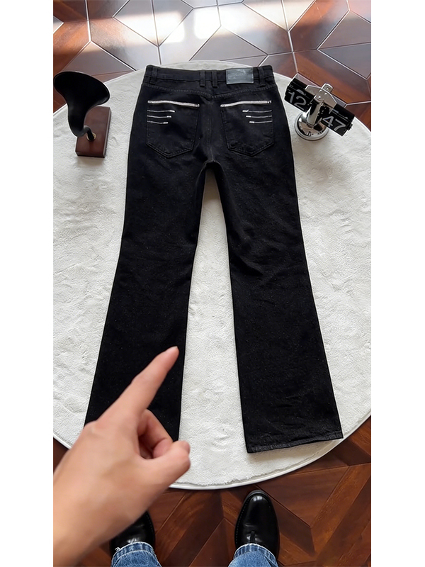クリーンフィットアメリカンハイストリートスキニーフレアデニム - Streetwear Brand Jeans のレビューと価格