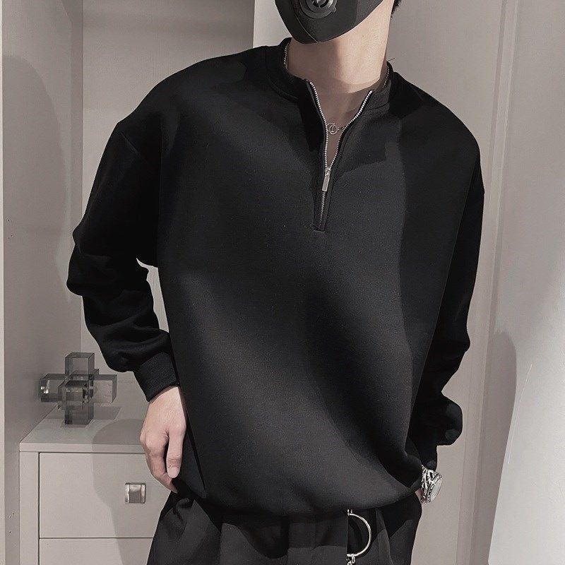 メンズ春秋スタンドカラーハーフジップパーカー　エッジの効いた - Streetwear Brand Niche のレビューと価格