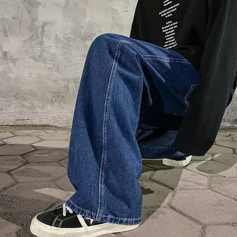 2025 新しいストリートウェアルーズジーンズ男性韓国スタイ - Streetwear Brand Jeans のレビューと価格
