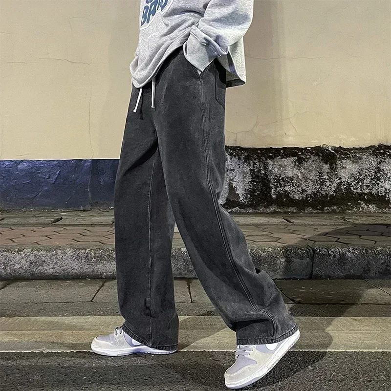 新しいストリートウェアルーズジーンズ男性韓国スタイルファッシ - Streetwear Brand Jeans のレビューと価格