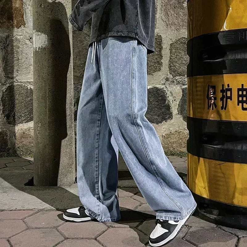 新しいストリートウェアルーズジーンズ男性韓国スタイルファッシ - Streetwear Brand Jeans のレビューと価格