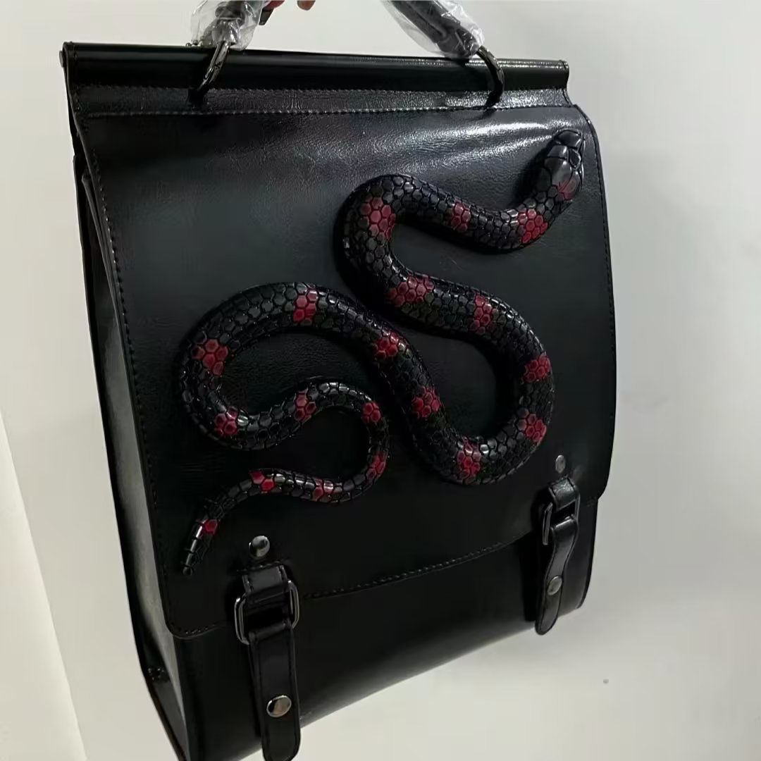 オリジナルデザイナーブランド牛革立体スネークレザーコンピュー - Streetwear Brand Backpack のレビューと価格