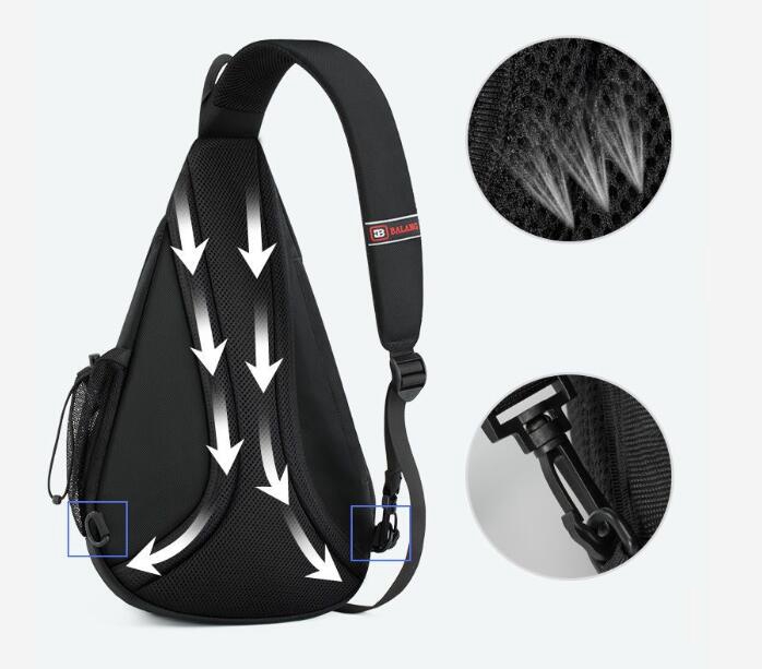 Kaka-男性用usb充電器付き大型チェストバッグ,男性用ク - Streetwear Brand Backpack のレビューと価格