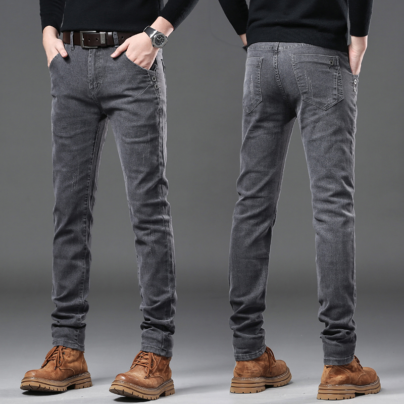 メンズストレッチジーンズ,タイトフィット,韓国スタイル,ブラ - Streetwear Brand Jeans のレビューと価格