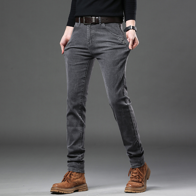 メンズストレッチジーンズ,タイトフィット,韓国スタイル,ブラ - Streetwear Brand Jeans のレビューと価格
