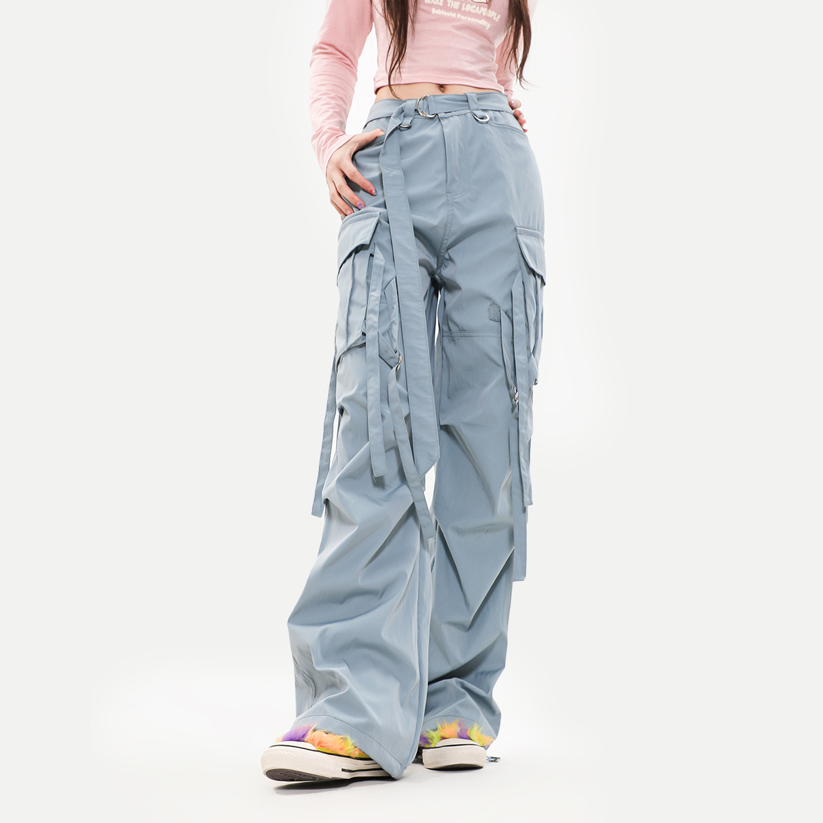 OR FL ニッチな洗練された雰囲気 多くのポケット付き 折 - Streetwear Brand Niche のレビューと価格