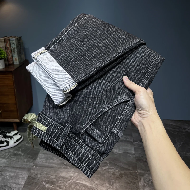 ブランドメンズ新秋ジーンズブラックグレーストレッチスリムスト - Streetwear Brand Jeans のレビューと価格