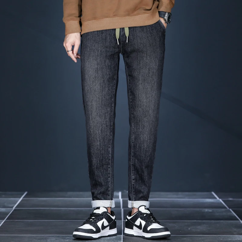 ブランドメンズ新秋ジーンズブラックグレーストレッチスリムスト - Streetwear Brand Jeans のレビューと価格
