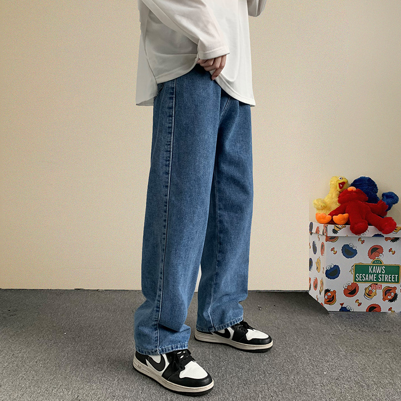 新しいストリートだぶだぶのジーンズ男性韓国のファッションルー - Streetwear Brand Jeans のレビューと価格