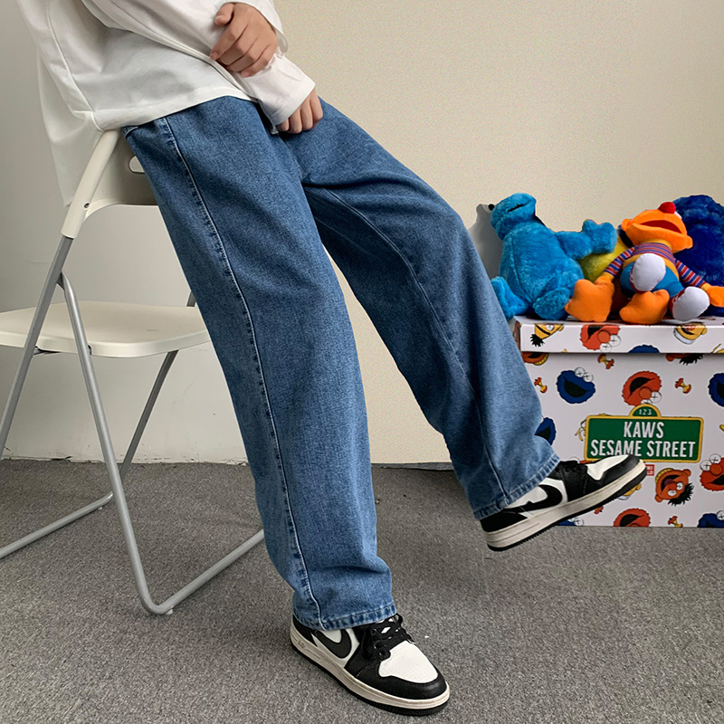 新しいストリートだぶだぶのジーンズ男性韓国のファッションルー - Streetwear Brand Jeans のレビューと価格