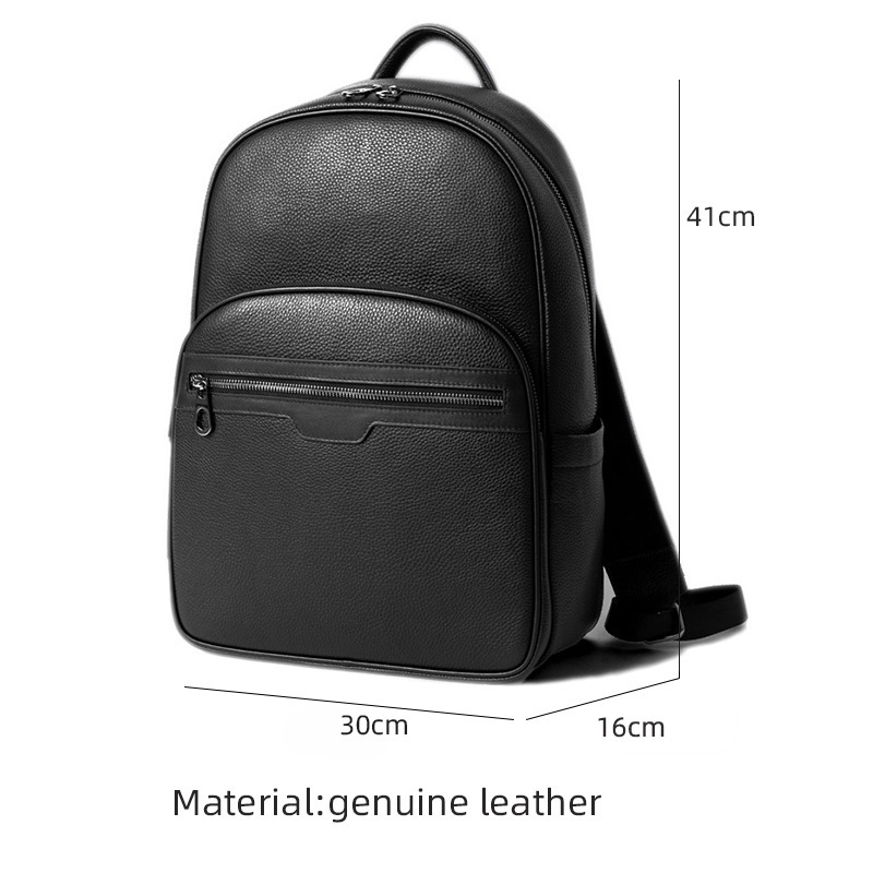 男性用本革バックパック,本物の天然皮革の学生用バックパック, - Streetwear Brand Backpack のレビューと価格