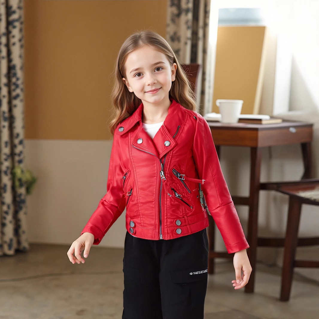 2-12Y 新年男の子女の子レッドロックオートバイ Pu レ - Streetwear Brand Red Logo のレビューと価格